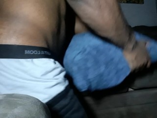 Thug With Pants Sagging Rough Humping Pillow In Doggystyle Loud Moaning 