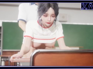 Японская школьница Marika трахают на столе в школьном классе