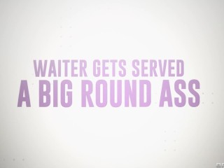 Waiter Gets Served a Big Round Ass - Nina Kayy / Brazzers
