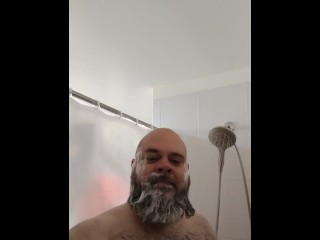 Shower Time & Jerking Off with The B - Big Bald Bearded Beautiful 