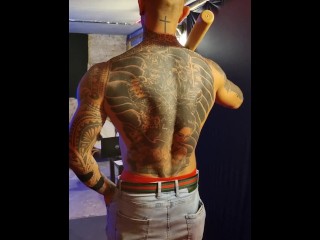 My new tattoo. Would you like a massage? I'm going now, who's going to pay me for this?