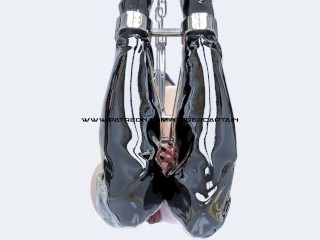 Hanging Restrained Girl On Her Way to Her Cell 3D BDSM Animation