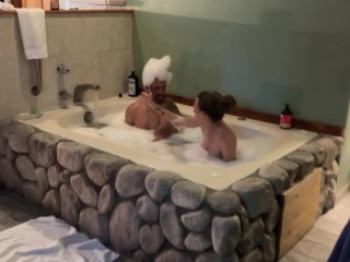 Bathtub Fun and He surprised me with a New Toy!! (full uncut)