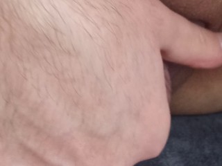 Masturbating big clit cock FTM