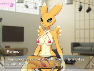 Renamon Horny furry hard sex digimon [Full Gallery hentai game] KISS MY CAMERA