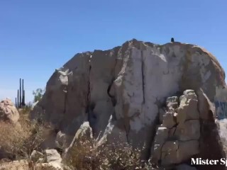 Model Sucks Photographer In Mexican Desert and Swallows His Cum