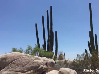 Model Sucks Photographer In Mexican Desert and Swallows His Cum