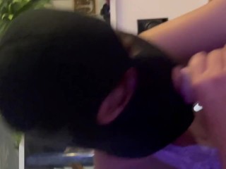 masked wife blowjob