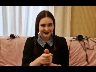 "Wednesday" from "The Addams" Shows you how to Jerk Off and Pleasure yourself [JOI]