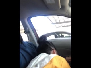 Wifey sucking my dick in mall parking lot