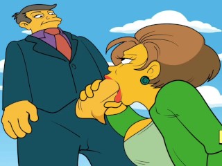 MRS. KRABAPPEL SUCKS THE DIRECTOR'S COCK (THE SIMPSONS PORN)