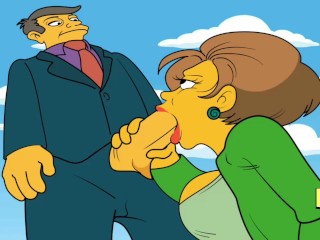 MRS. KRABAPPEL SUCKS THE DIRECTOR'S COCK (THE SIMPSONS PORN)