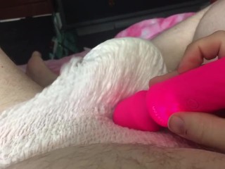 Adult Baby Holds Pee and Cum all day Barely makes it to the Bed for Sexy Play Time Golden Shower
