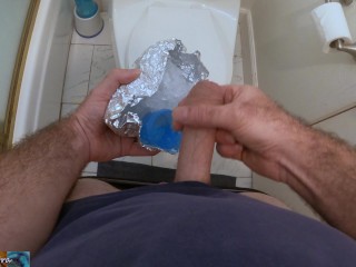 Helping stepson to get a sperm sample with my ass and pussy