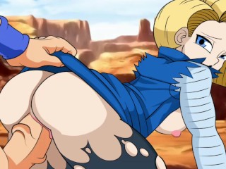 ANDROID 18 SURPRISED WITH A COCK (DRAGON BALL HENTAI)