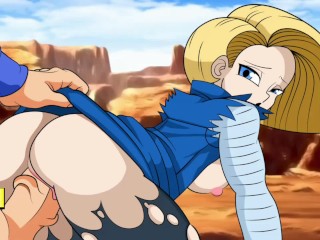 ANDROID 18 SURPRISED WITH A COCK (DRAGON BALL HENTAI)