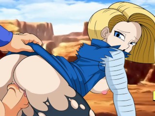 ANDROID 18 SURPRISED WITH A COCK (DRAGON BALL HENTAI)