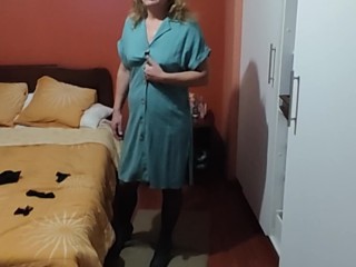 I come home from work excited and I show myself in front of the maid's husband, I need to fuck