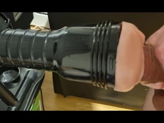 Closeup Fleshlight Fuck with F-machine