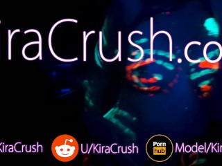 Blacklight Rave Girl Showing Off