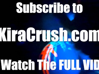 Blacklight Rave Girl Showing Off