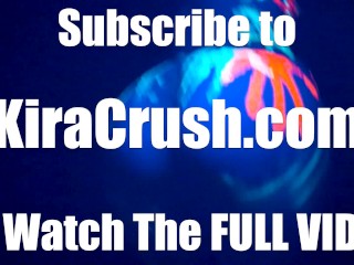 Blacklight Rave Girl Showing Off