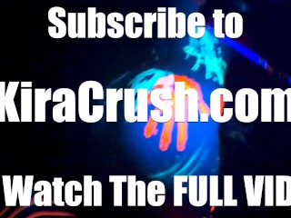 Blacklight Rave Girl Showing Off