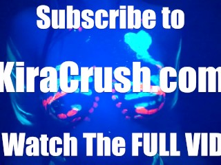 Blacklight Rave Girl Showing Off