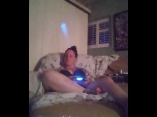 Smoking Cigarettes and Playing Video Games In My Black Bra and Panties Part 5