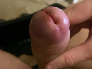 Close up Cock Cumming while Guy Moaning and Slowly Stroking until Big Cumshot & Intense Orgasm - 4K