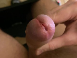 Close up Cock Cumming while Guy Moaning and Slowly Stroking until Big Cumshot & Intense Orgasm - 4K