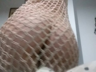 Big butt amateur pregnant wife - natural redhead ginger housewife milf pregnancy - fishnets dress