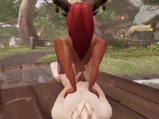 Elf gets Blowjob on the Dock | Warcraft Parody