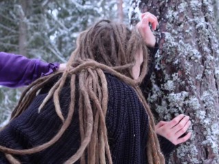 Sex in the winter forest while the snow is falling - RosenlundX - HD
