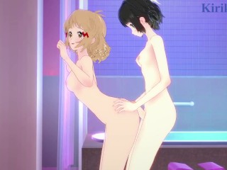 Hibiki Tachibana and Miku Kohinata have intense futanari sex at a love hotel. 2 - Symphogear Hentai