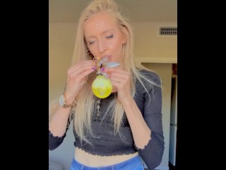 BONG HITS SMOKING BIG CLOUDS AT HOME SMOKE FETISH SFW | ASHLYN GODDESS