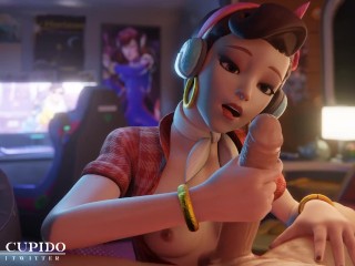 Dva Enjoying Jerking big Dick Handjob [Grand Cupido]( Overwatch )