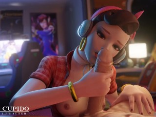 Dva Enjoying Jerking big Dick Handjob [Grand Cupido]( Overwatch )