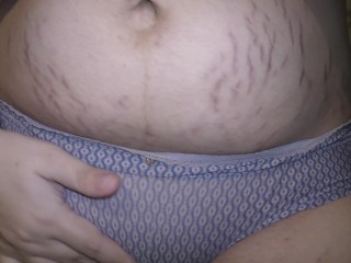 Hot MILF showing her BBW sexy belly and huge lactating boobs just for you!