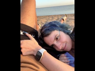 Sex on a public beach after kebabs - Сreampie for 18 year old cute girl - Darcy Dark