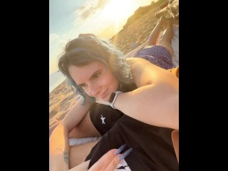Sex on a public beach after kebabs - Сreampie for 18 year old cute girl - Darcy Dark