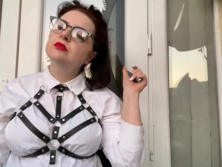 Vaping fetish from strict and naughty Mistress Lara