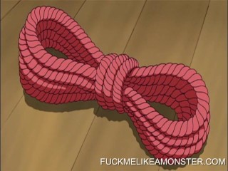 Masturbating anime maid in fantasy