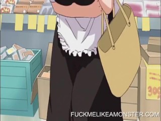 Masturbating anime maid in fantasy
