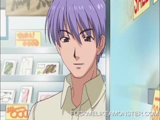 Masturbating anime maid in fantasy