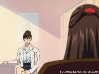 Masturbating anime babe orgasms hard