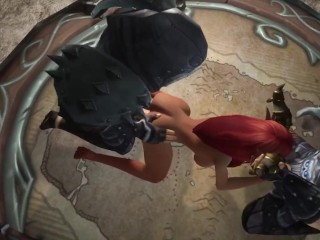 Redhead Elf has Threesome with 2 Hooded Cultists | Warcraft Parody