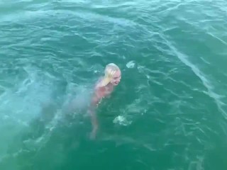 Tits fall out on public boat