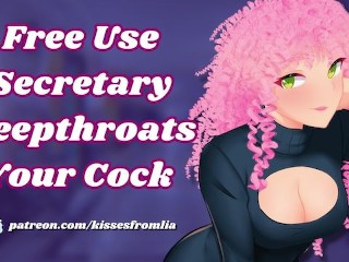 Free Use Secretary Deepthroats Your Cock [erotic audio roleplay]