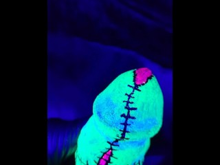 Big Dick Frankenstein Body Paint Cosplay Cumshot Blacklight